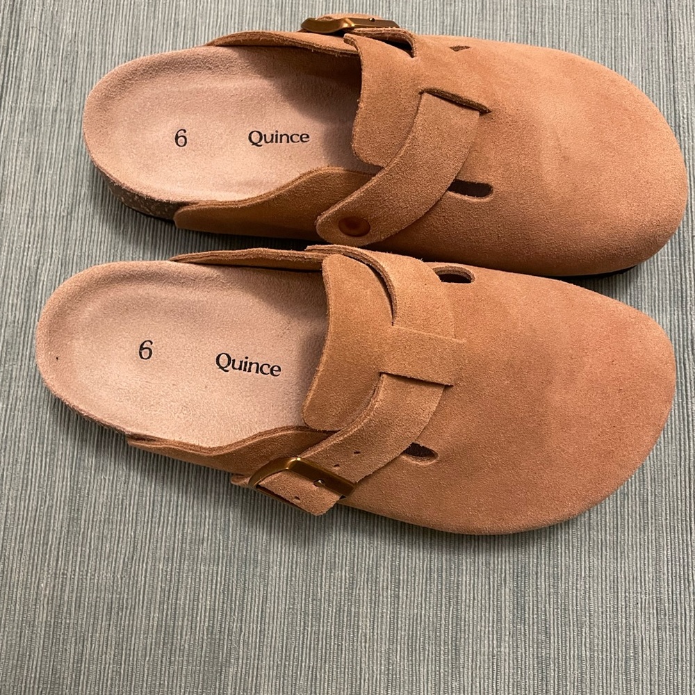 NWOT Quince Tan Suede Mules - Picture 6 of 11